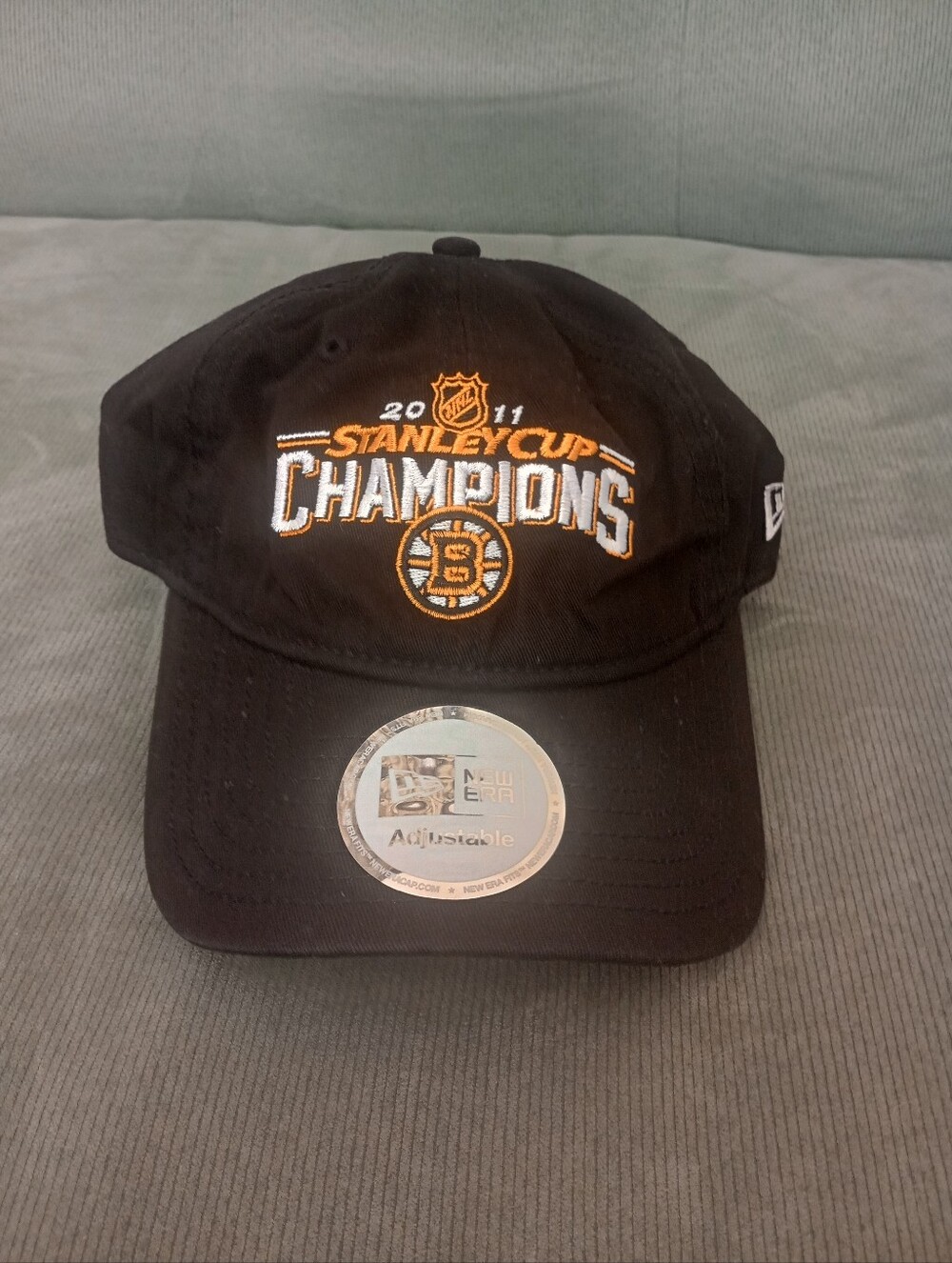 New Era Black and Orange 'Stanley Cup Champions' Embroidered Cap